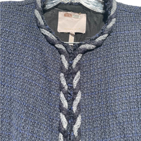 Rebecca Taylor Crochet Tweed Jacket In Dark Violet, Size 2, EUC - Picture 4 of 9